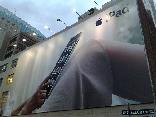 iPad billboard advertisement 